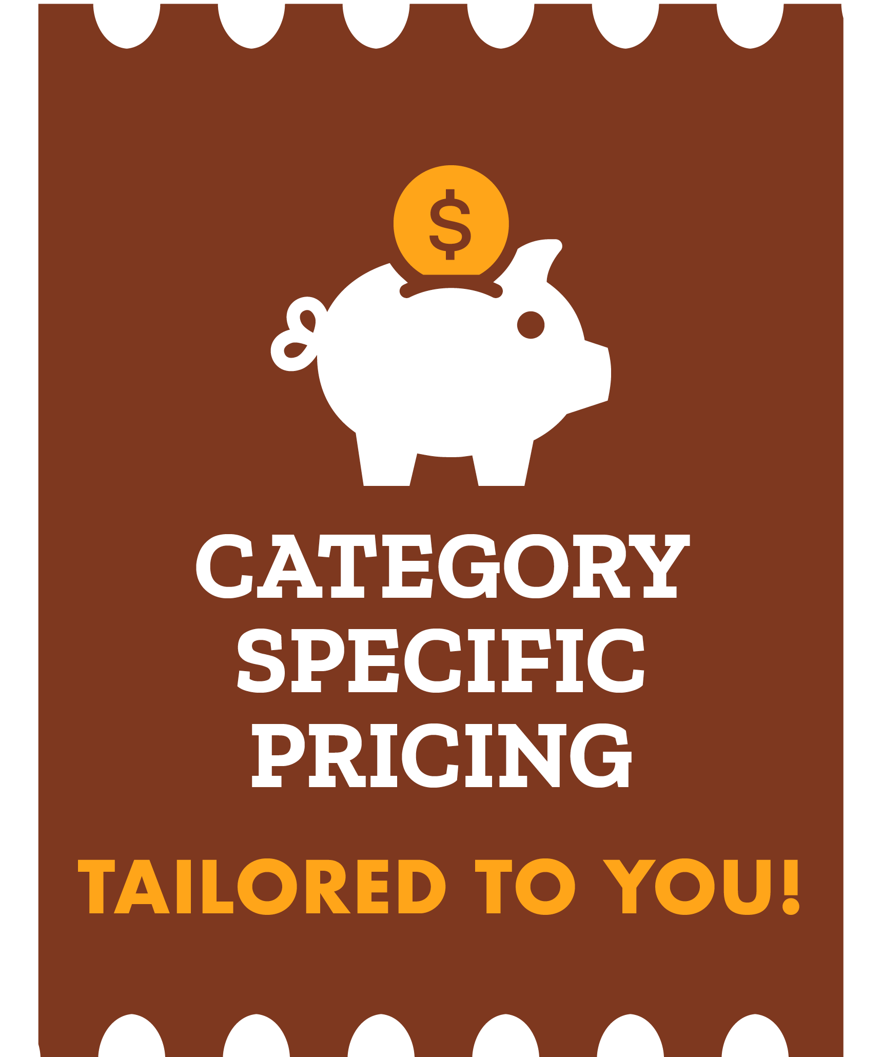 Category Specific Pricing Tailored to You!