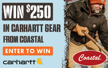WIN $250 IN CARHARTT GEAR FROM COASTAL ENTER TO WIN (CARHARTT LOGO) 