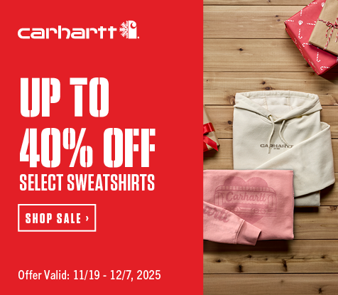 CARHARTT UP TO 40% OFF SELECT SWEATSHIRTS SHOP SALE>