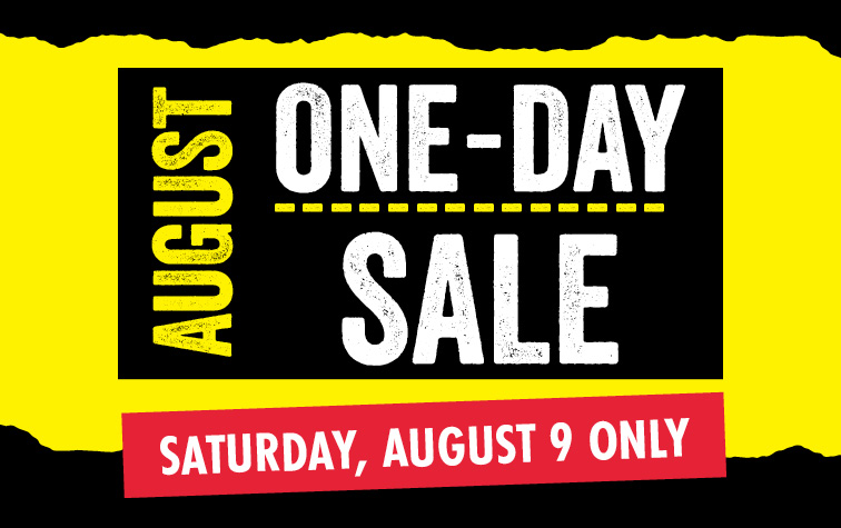 August One Day Sale August 9th ONLY