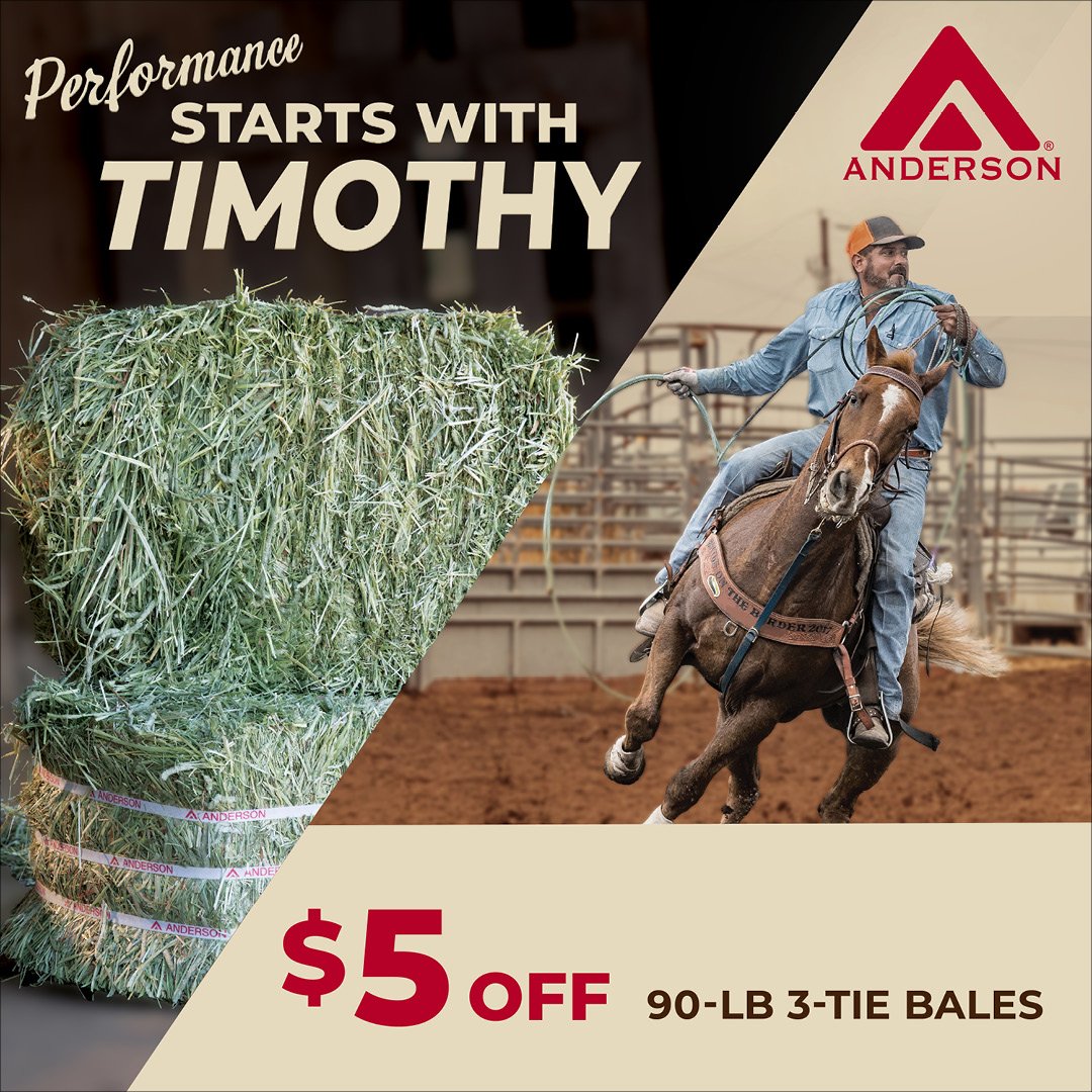 Performance STARTS WITH TIMOTHY $5 OFF 90-LB 3-TIE BALES