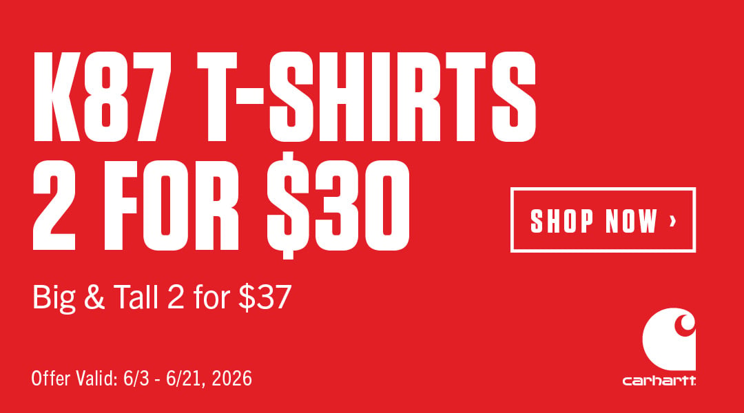 K87 T-SHIRTS 2 FOR $30 Big & Tall 2 for $37 SHOP NOW Offer Valid 6/3-6/21, 2026