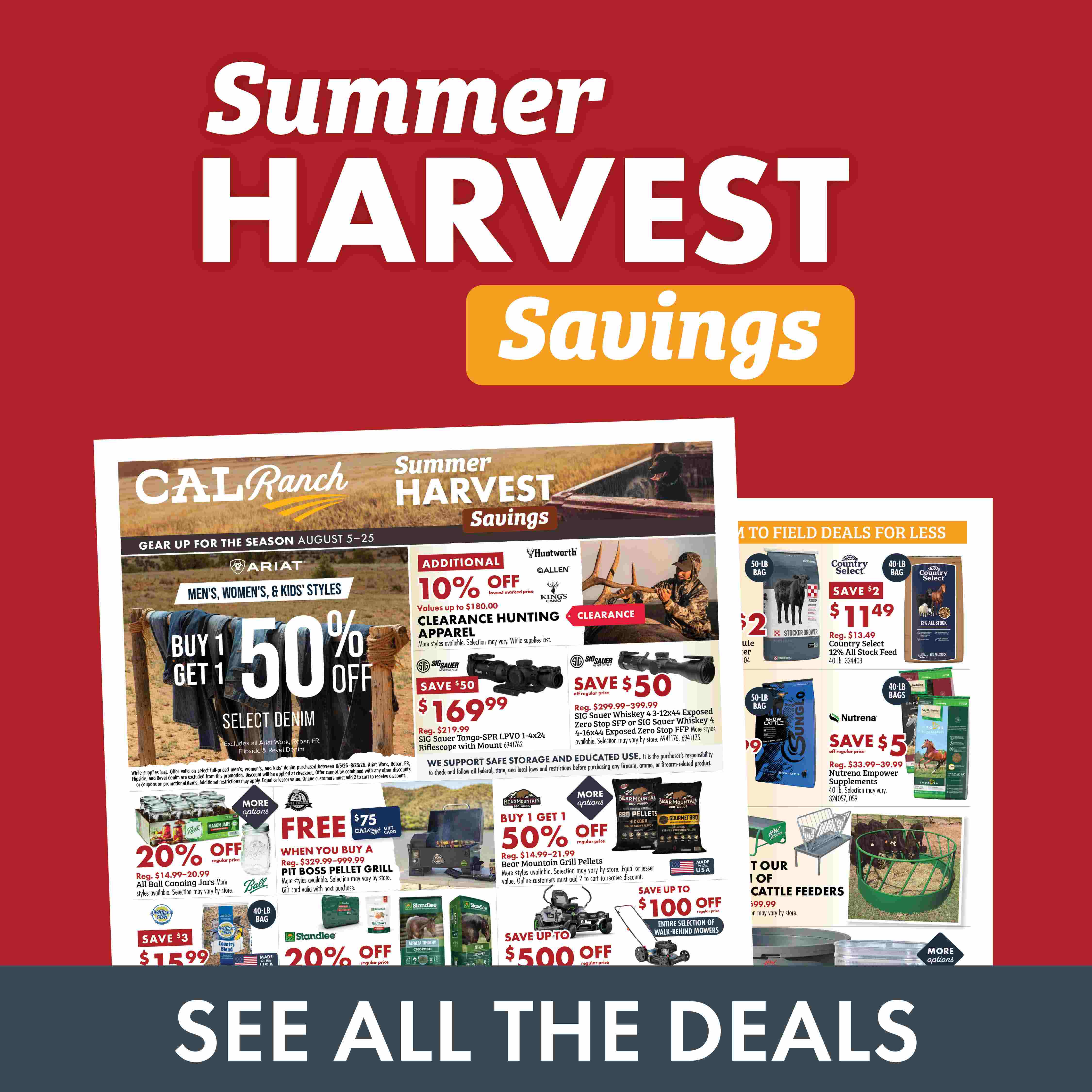 Summer HARVEST Savings SEE ALL THE DEALS