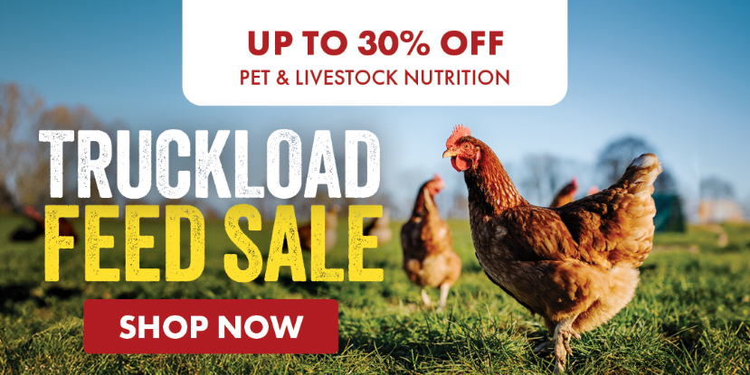 UP TO 30% OFF PET & LIVESTOCK NUTRITION TRUCKLOAD FEED SALE SHOP NOW