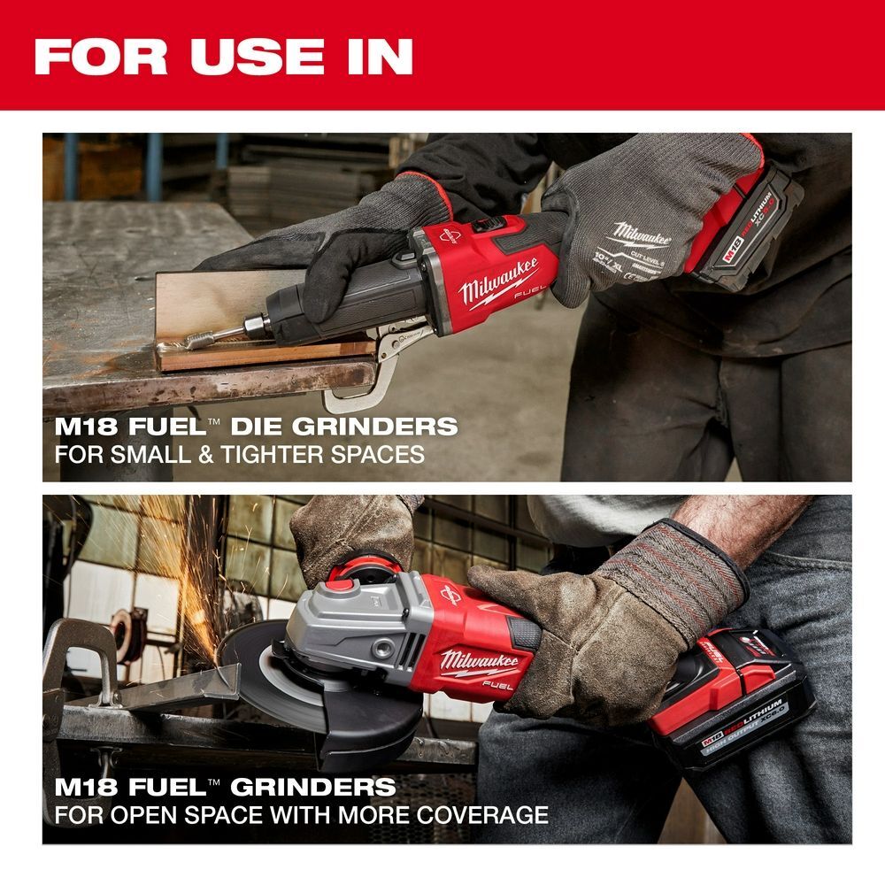 Milwaukee M18 FUEL Braking Die Grinder, Slide Switch
