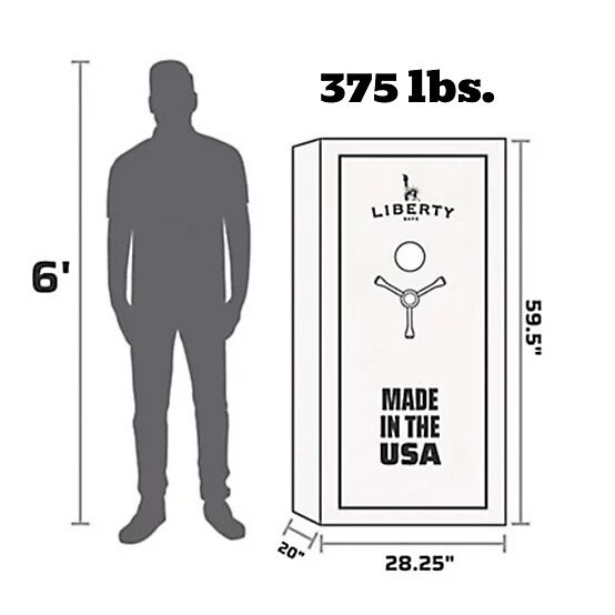 Liberty Safe Blue Freedom Isn't Free 30 Gun Safe With E-Lock