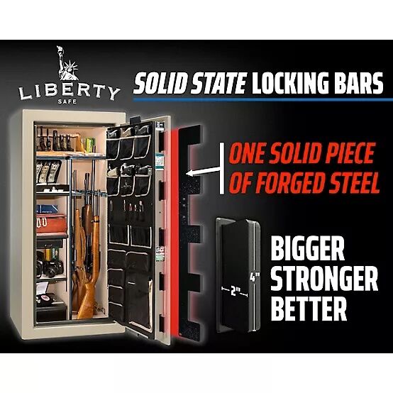 Liberty Safe Blue Freedom Isn't Free 30 Gun Safe With E-Lock